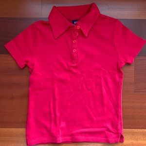 🌺 NWT GAP Red Collard Shirt with buttons Sz5/6